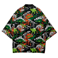 Polyester Dinosaur Cartoon Loose Kimono