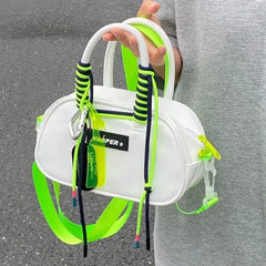 Polyester Drawstring Embellished Shoulder Bag