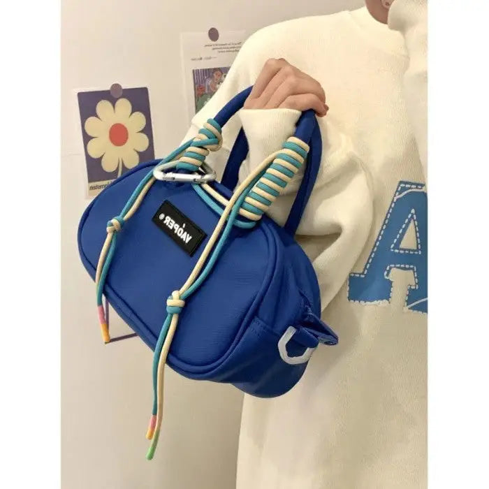 Polyester Drawstring Embellished Shoulder Bag