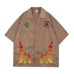 Polyester Flame Fair Focus Short Sleeve Shirt Khaki / S