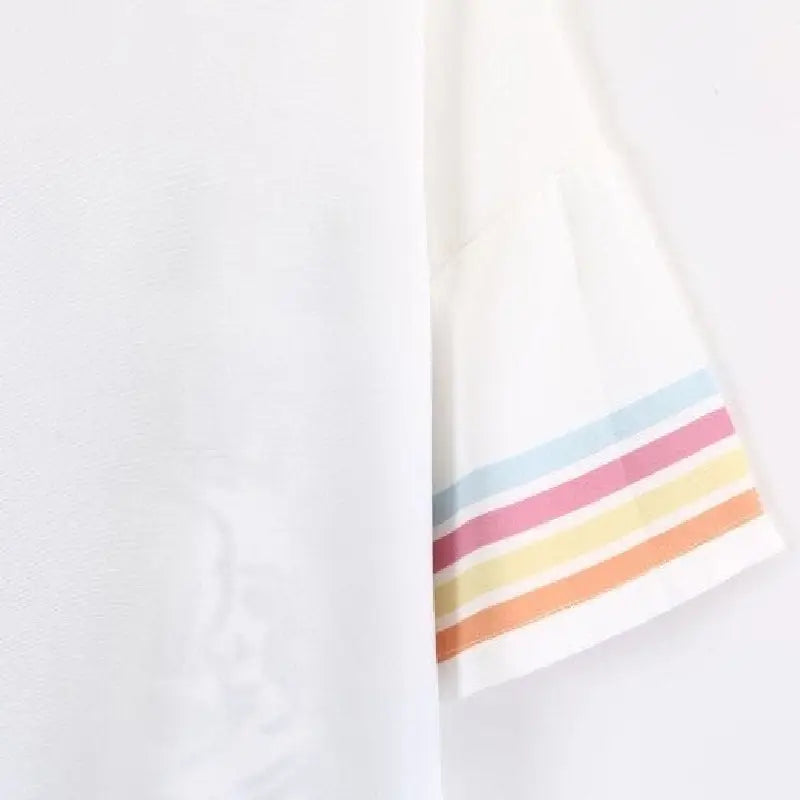 Polyester Oversize Short Sleeves Tee Dress for Women White