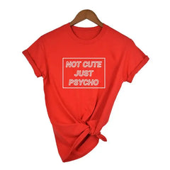 Polyester Psycho Grunge T-Shirt Broadcloth Fabric Red / S