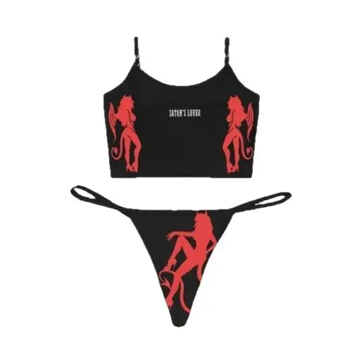 Polyester Skulls Bikini Two Piece 28 Inches Waist 33 Hip