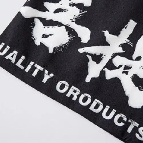 Polyester Sleeve Kimono with Kanji Cranes and Waves Design