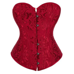 Polyester Spandex Overbust Lingerie Bridal Corset Ligth Red