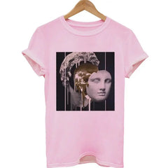 Polyester T-Shirt David Michelangelo Vaporwave Pink Print