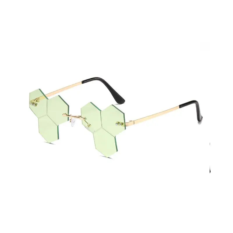 Polygon Irregular Retro Sunglasses Rimless