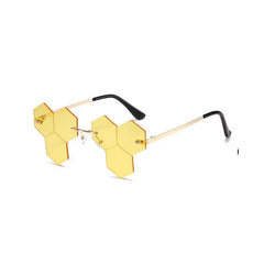 Polygon Irregular Retro Sunglasses Rimless