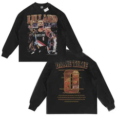 Portrait Lillard Faded Sweatshirt - Black / S - SWEATSHIRT