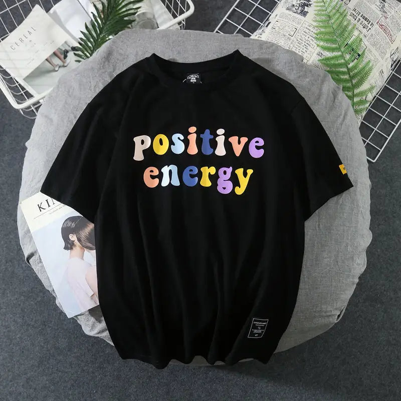 Positive Energy Short-Sleeved T-Shirt - Black / S - Shirts