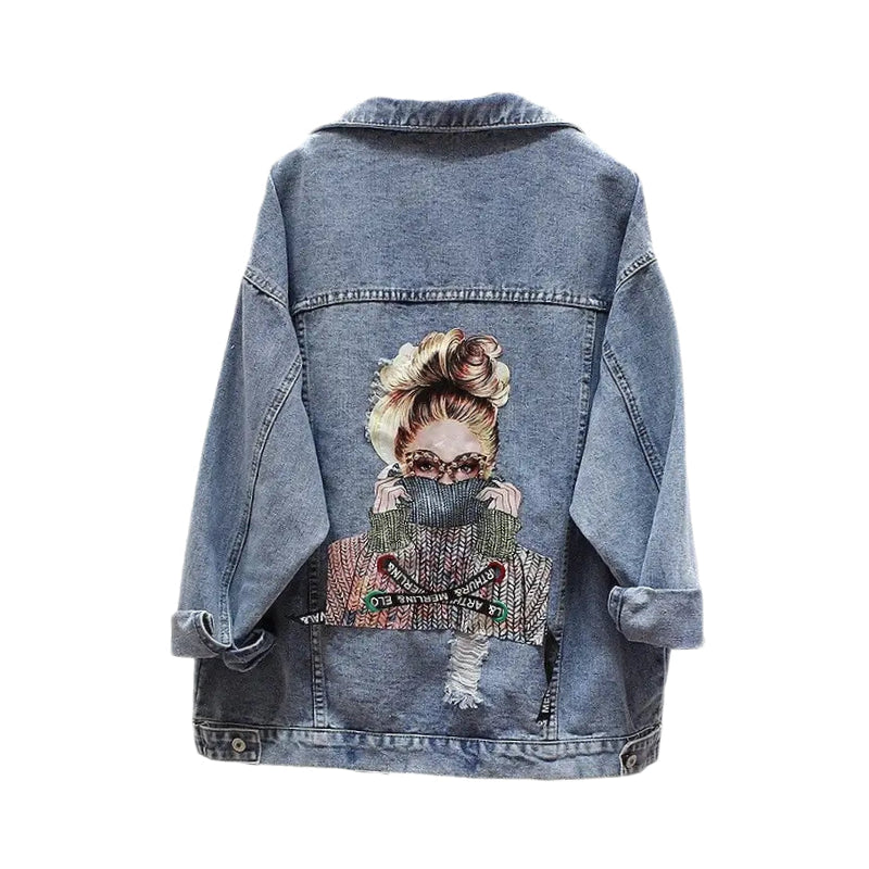 Pretty Girl Ripped Denim Jacket