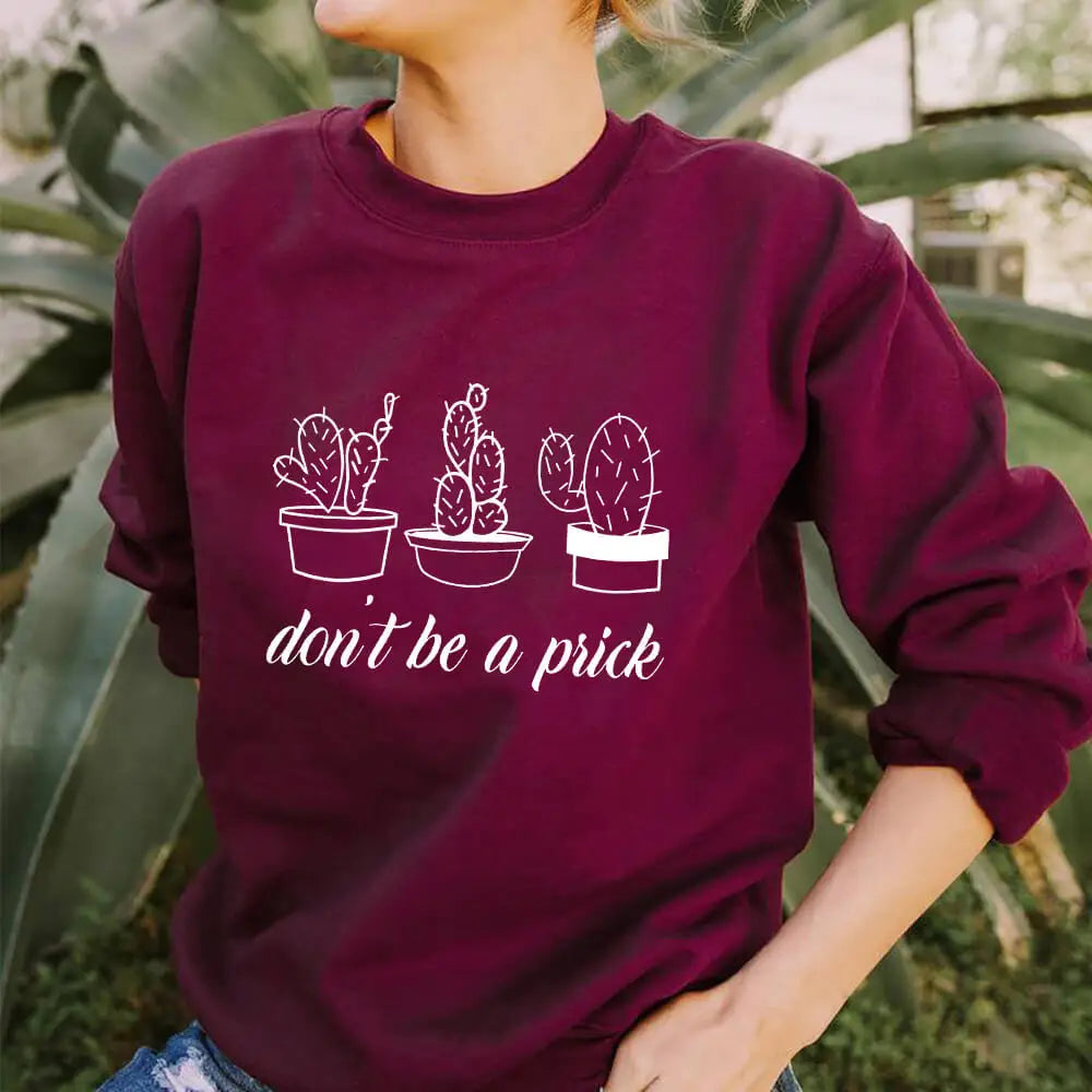 Prick Vegan Sweatshirt Soft Cotton Unisex Pullover