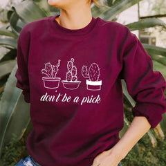 Prick Vegan Sweatshirt Soft Cotton Unisex Pullover