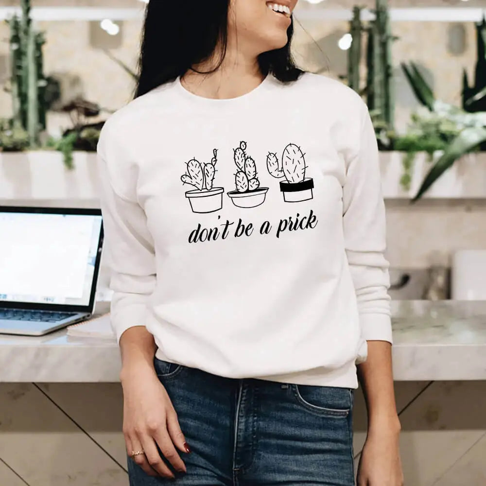 Prick Vegan Sweatshirt Soft Cotton Unisex Pullover