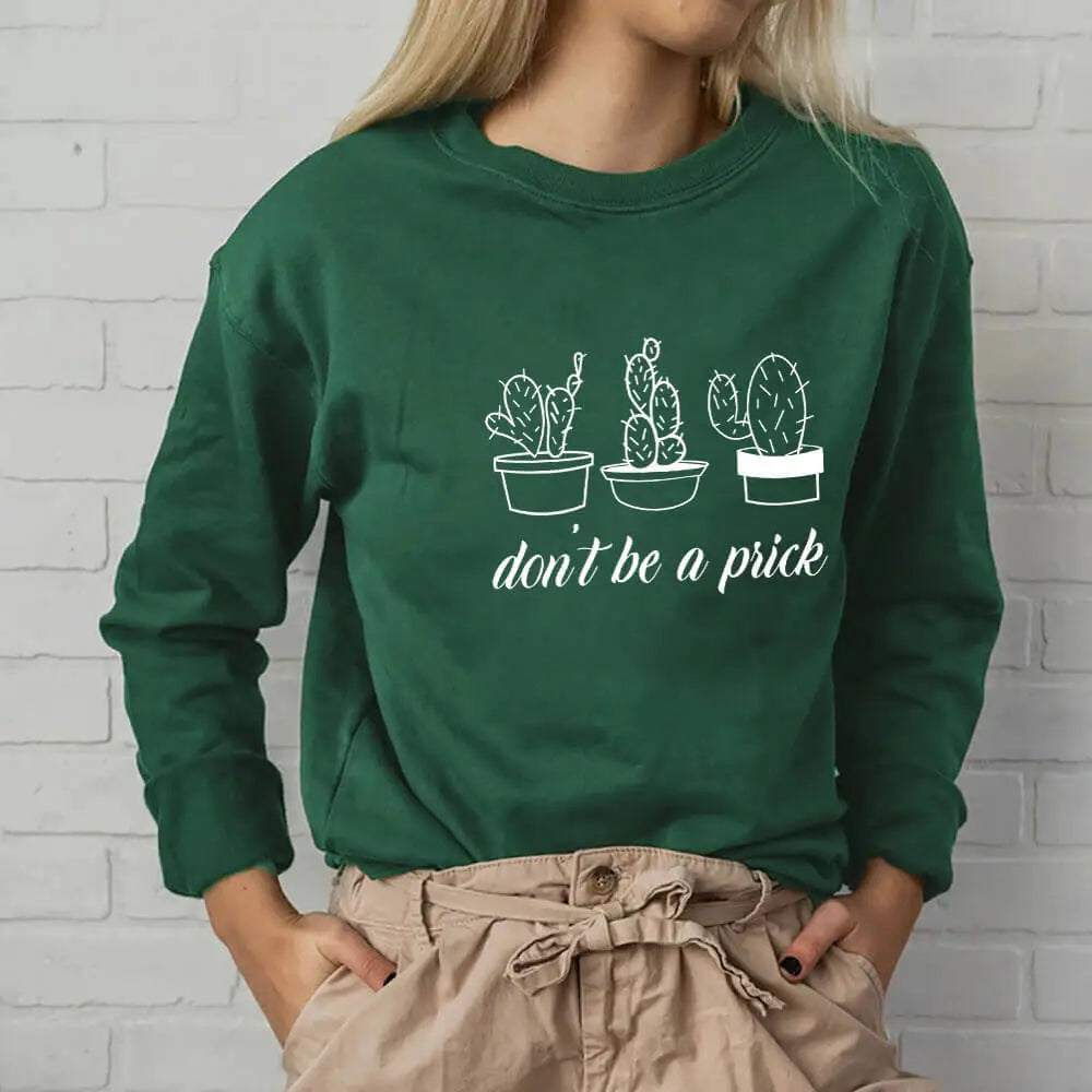 Prick Vegan Sweatshirt Soft Cotton Unisex Pullover