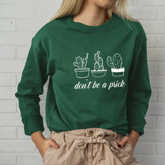 Prick Vegan Sweatshirt Soft Cotton Unisex Pullover