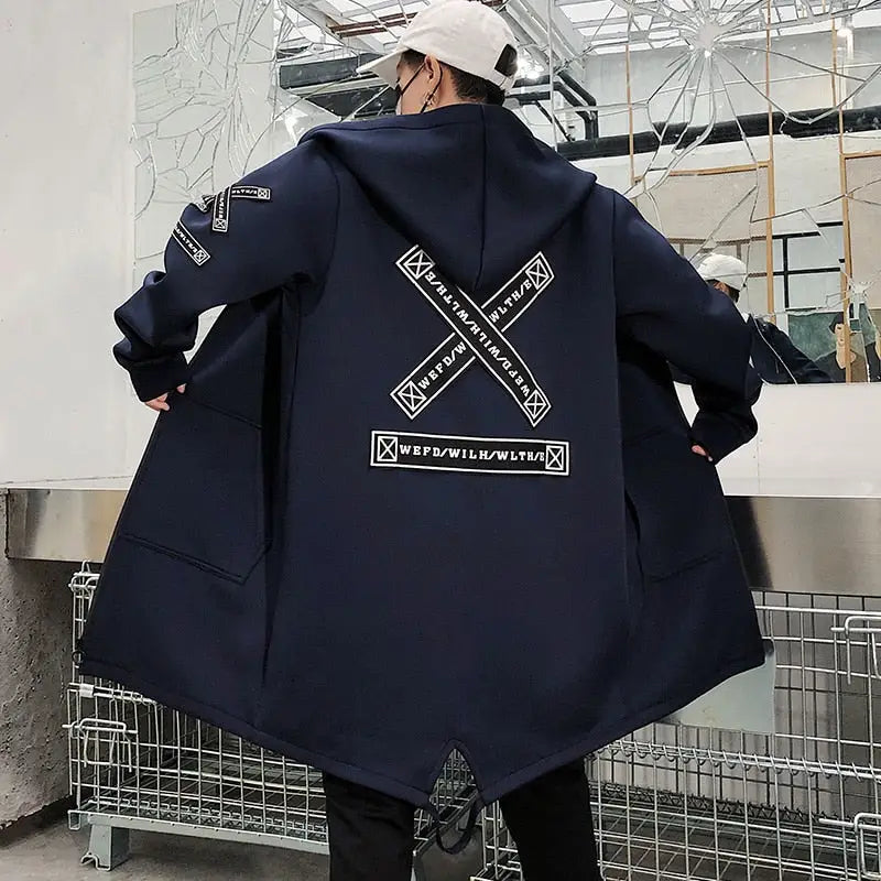 Print Harajuku Windbreaker Ribbon Windbreaker Coat