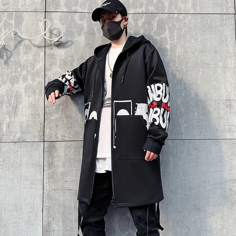 Print Harajuku Windbreaker Ribbon Windbreaker Coat