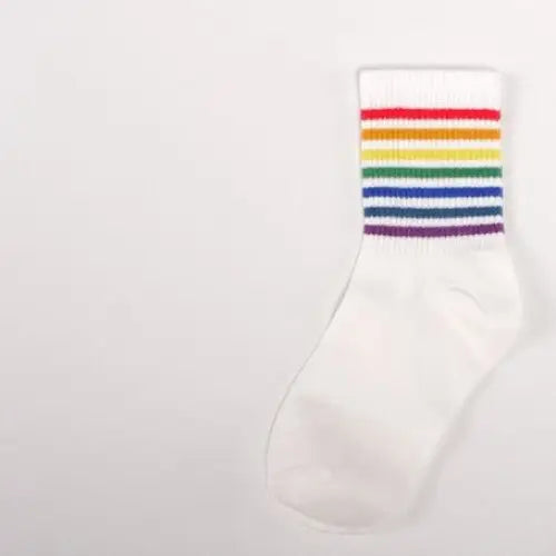 Printed Cotton Socks - Rainbow A / One Size