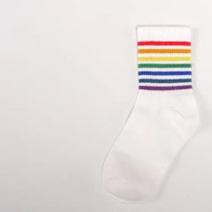 Printed Cotton Socks - Rainbow A / One Size