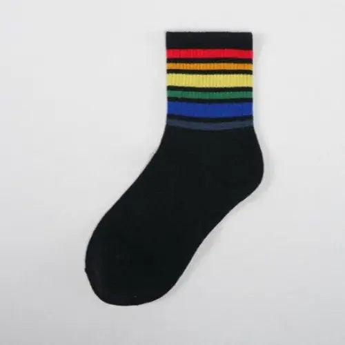 Printed Cotton Socks - Rainbow B / One Size