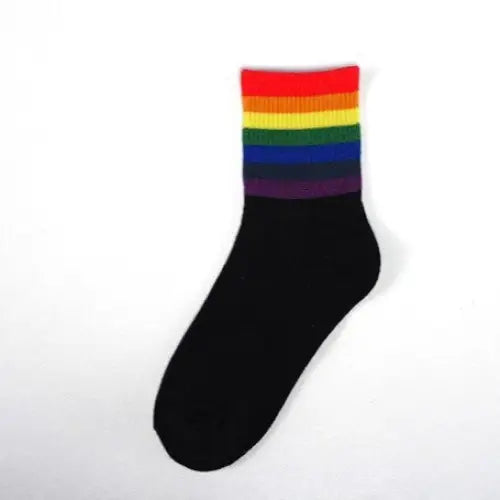 Printed Cotton Socks - Rainbow E / One Size