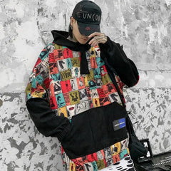 Printed Desianck Two-Piece Hoodie with Cat Design