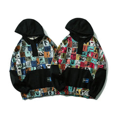 Printed Desianck Two-Piece Hoodie with Cat Design