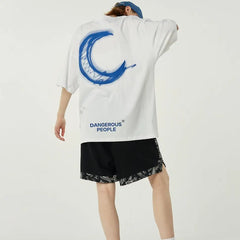 Printed Moon Short Sleeve T-shirt