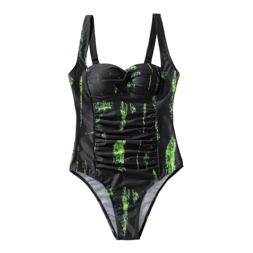 Printed Sling One Piece Swimsuit Polyester 26 Inches Waist