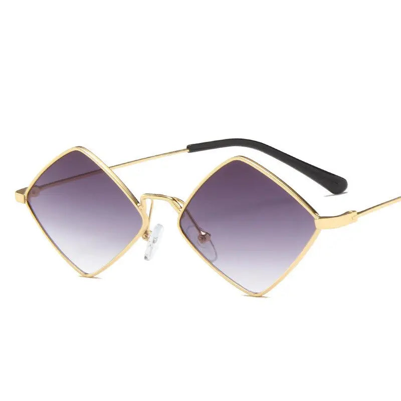 Prismatic Retro Square Sunglasses - Double-Gray / One Size