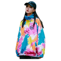 Us Color Paint Hooded Jacket