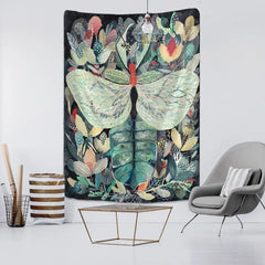 Psychedelic Butterfly Tapestry Wall Art Decor C / 95x70cm