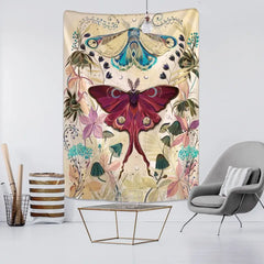 Psychedelic Butterfly Tapestry Wall Art Decor F / 95x70cm
