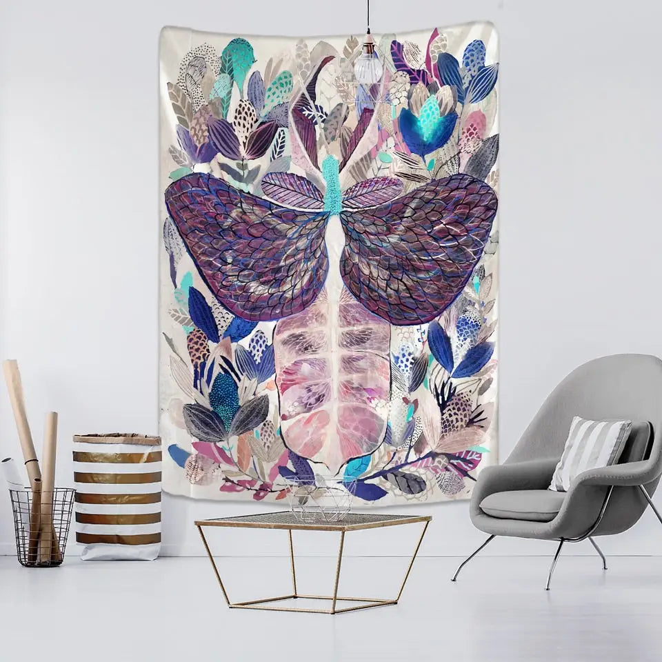 Psychedelic Butterfly Tapestry Wall