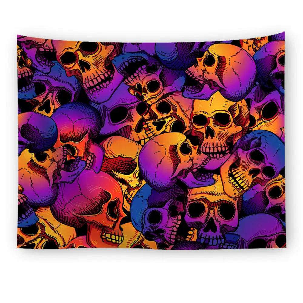 Psychedelic Elegant Katrina Skull Tapestry