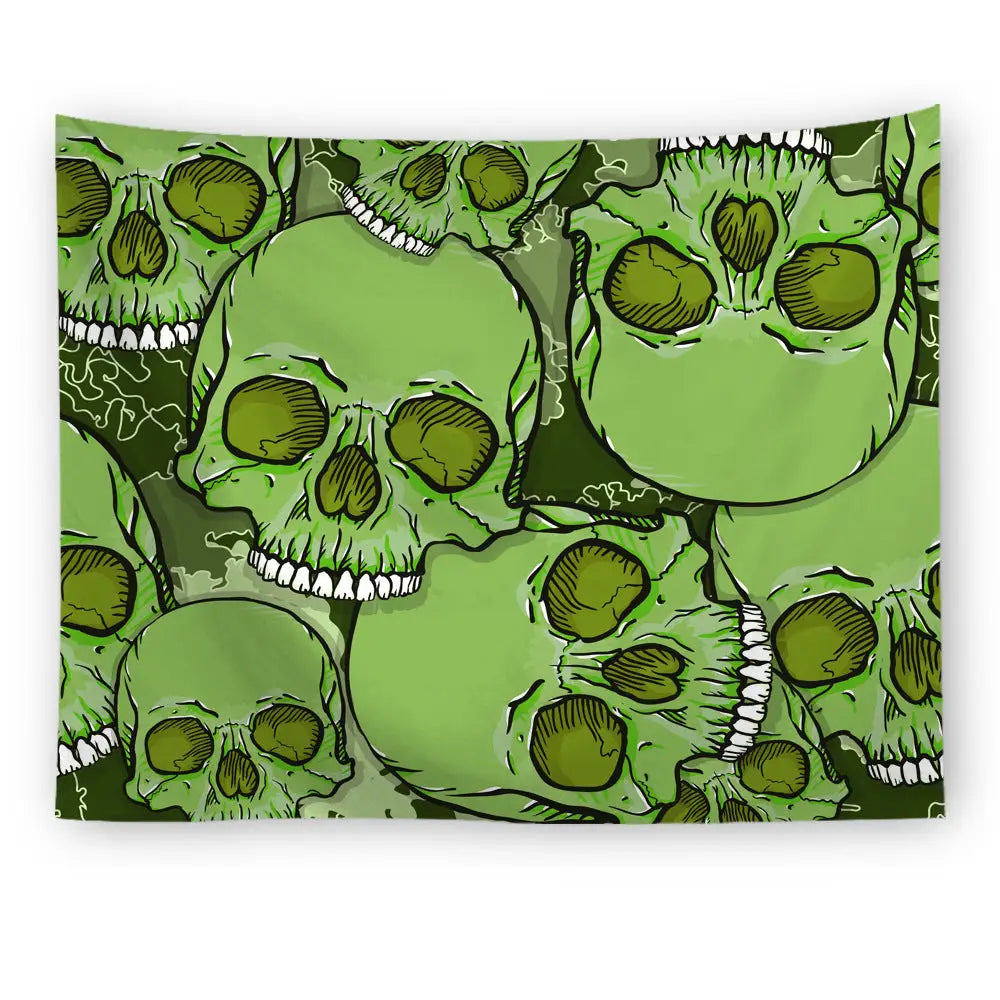 Psychedelic Elegant Katrina Skull Tapestry