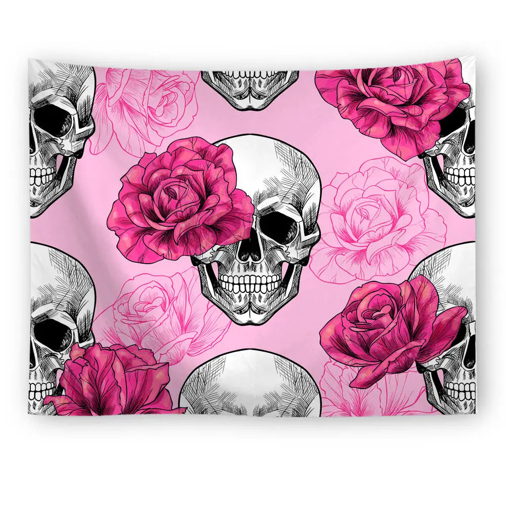 Psychedelic Elegant Katrina Skull Tapestry