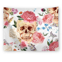 Psychedelic Elegant Katrina Skull Tapestry