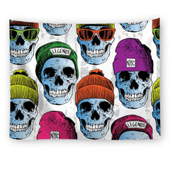 Psychedelic Elegant Katrina Skull Tapestry