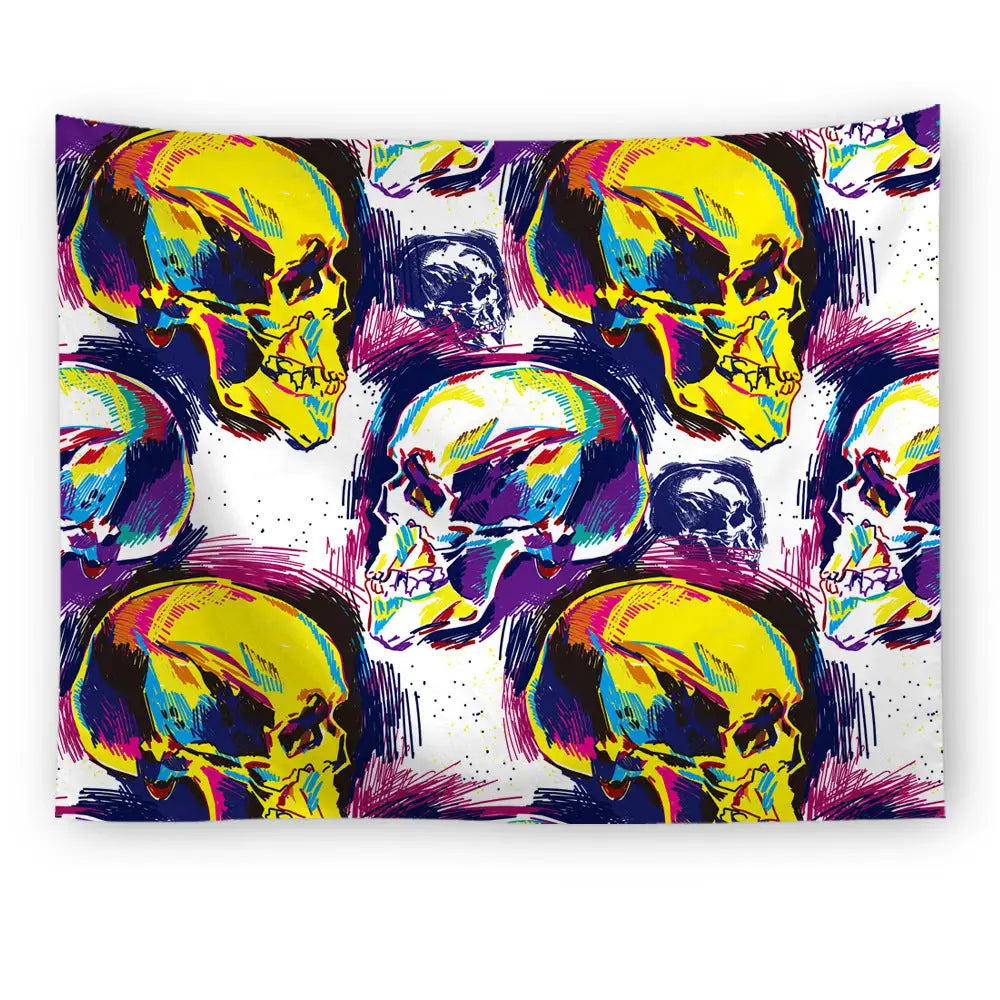 Psychedelic Elegant Katrina Skull Tapestry