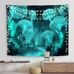 Psychedelic Mushroom Tapestry Wall Decor B / 95x73