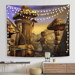 Psychedelic Mushroom Tapestry Wall - E / 95x73