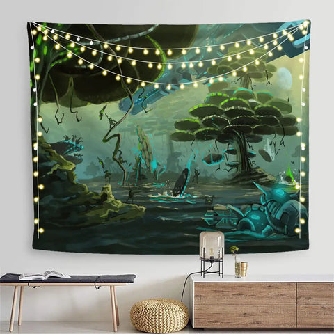 Psychedelic Mushroom Tapestry Wall