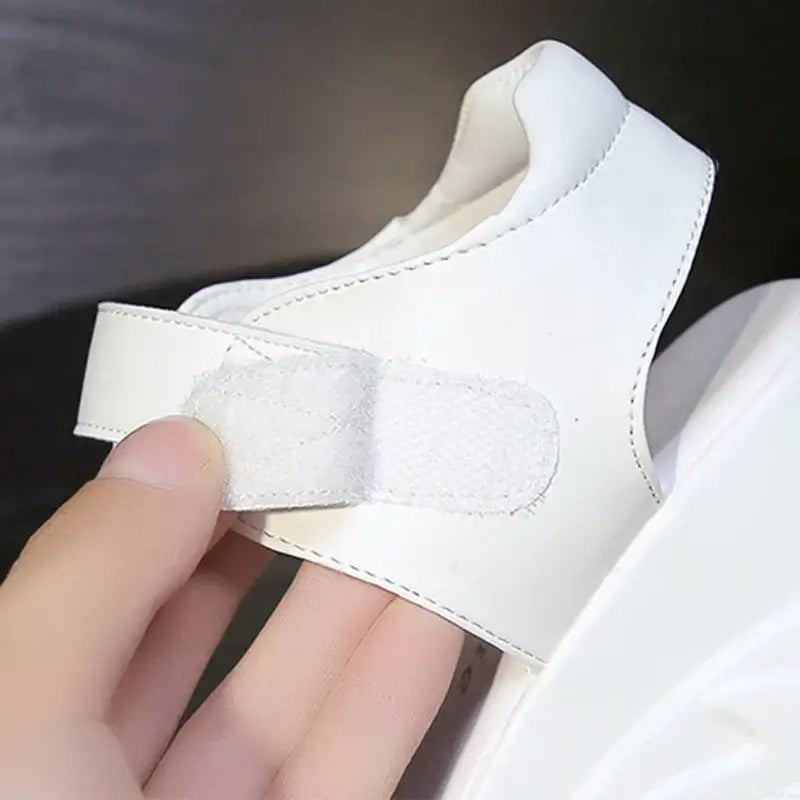 PU Chunky Strap Slip Sandals Non Sole Euro Size