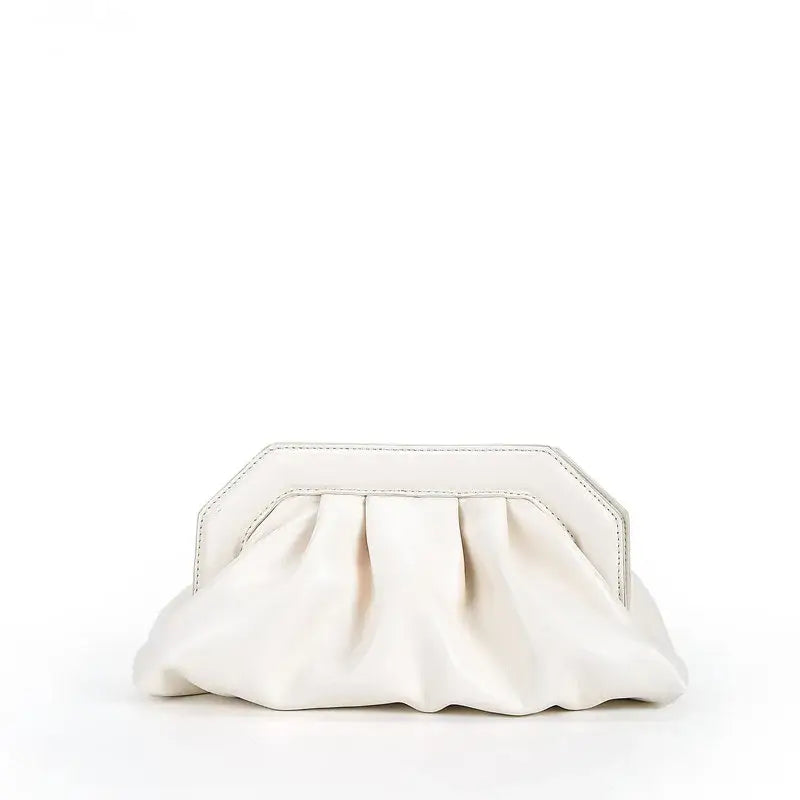 PU Clutch Ruched Pillow Pouch Bag