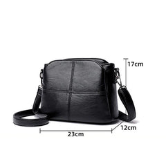 PU Crossbody Handbag with Shoulder Strap Zipper