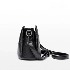 PU Crossbody Handbag with Shoulder Strap Zipper