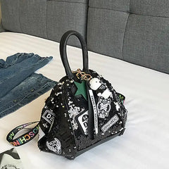 PU Cute Multifunction Sequins Backpack with Zipper Closure