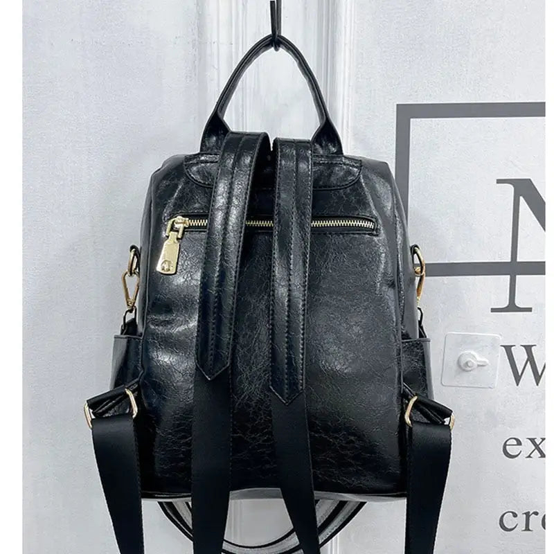 PU Fashion Tiger Sequins Backpack in Black One Size